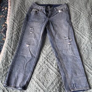 1822 Denim Light Blue Distressed Straight Leg Jeans
